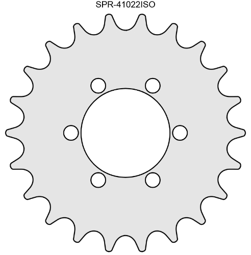 22 Tooth Sprocket for #410 Chain with ISO Mounting Pattern 
