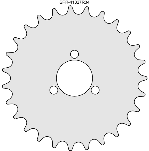 27 Tooth Sprocket for #410 Chain with R34 Mounting Pattern 
