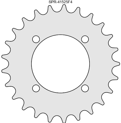 25 Tooth Sprocket for #415 Chain with F4 Mounting Pattern 