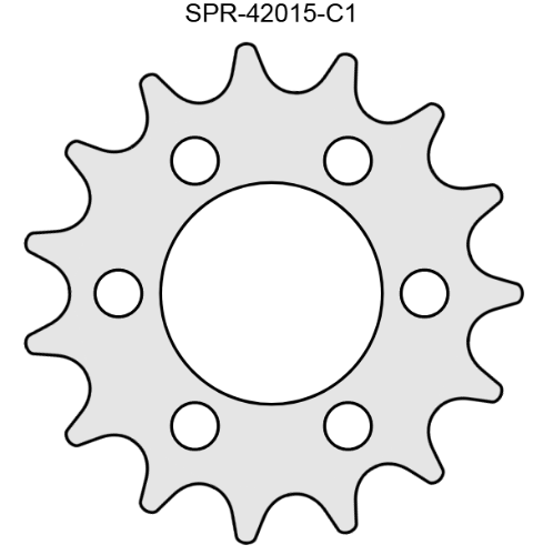 15 Tooth Sprocket for #41 and #420 Chain with Custom Mounting Pattern 