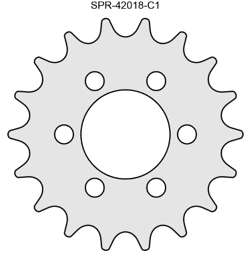 18 Tooth Sprocket for #41 and #420 Chain with Custom Mounting Pattern 