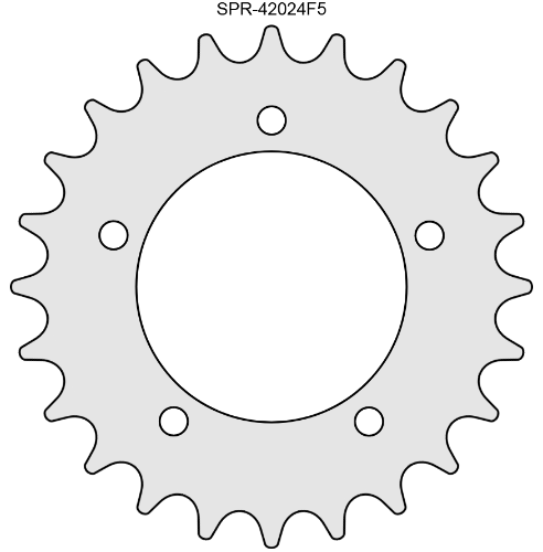 24 Tooth Sprocket for #41 and #420 Chain with F5 Mounting Pattern 