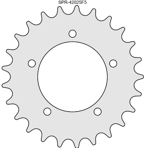25 Tooth Sprocket for #41 and #420 Chain with F5 Mounting Pattern 