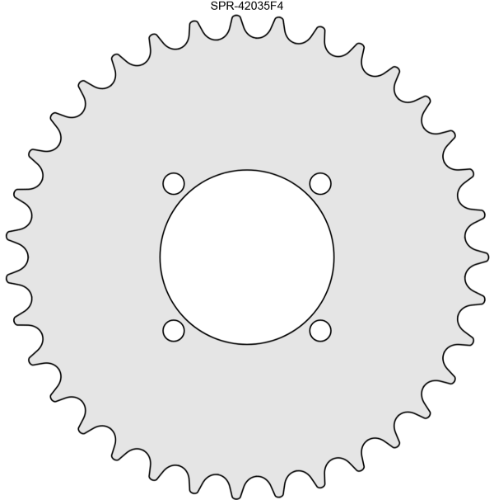 35 Tooth Sprocket for #41 and #420 Chain, Fits 4-Hole Freewheel 