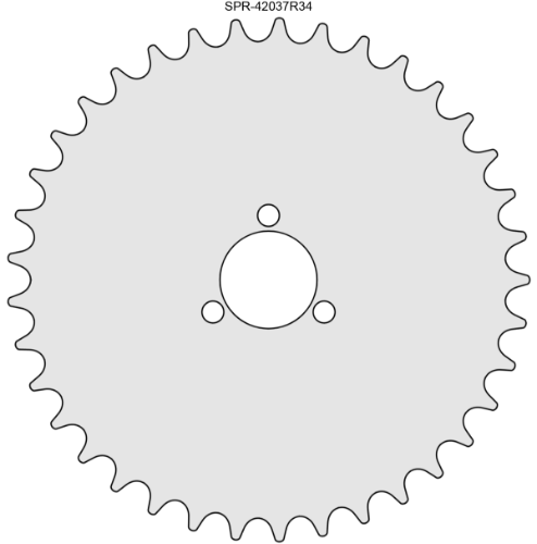 37 Tooth Sprocket for #420 Chain with R34 Mounting Pattern 