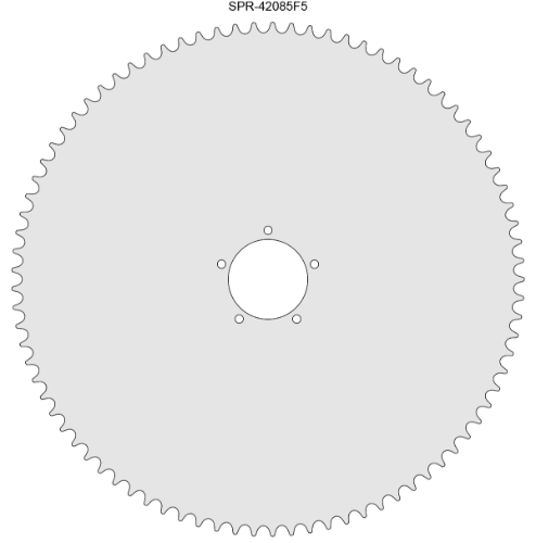 85 Tooth Freewheel Sprocket for #41 and #420 Chain with F5 Mounting Pattern 
