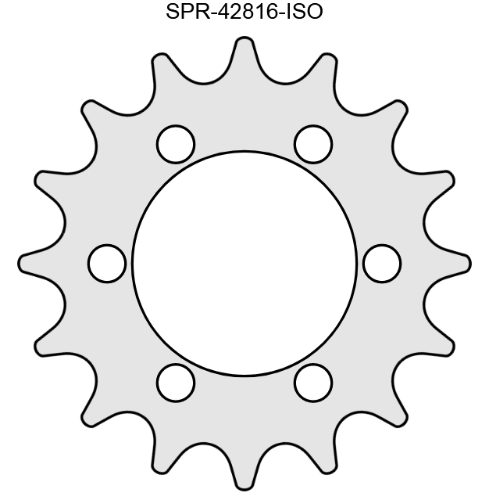 16 Tooth Sprocket for #428 Chain with ISO Mounting Pattern 