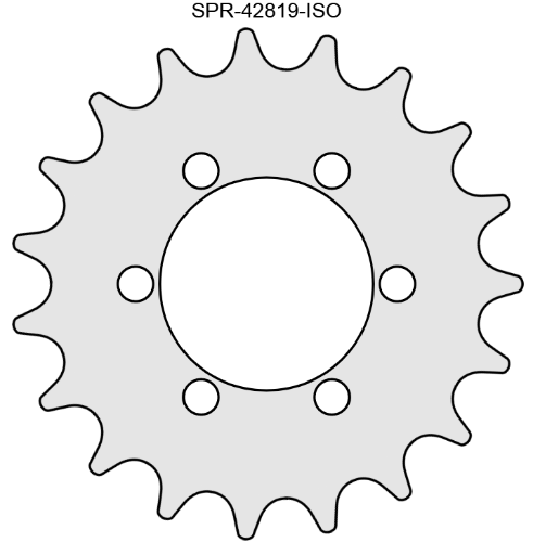 19 Tooth Sprocket for #428 Chain with ISO Mounting Pattern 