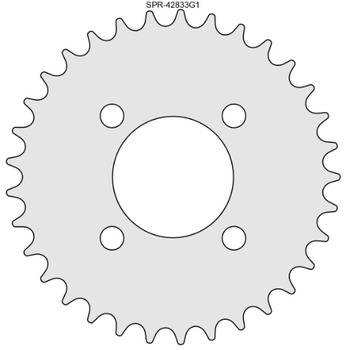 33 Tooth Sprocket for #428 Chain with G1 Mounting Pattern 