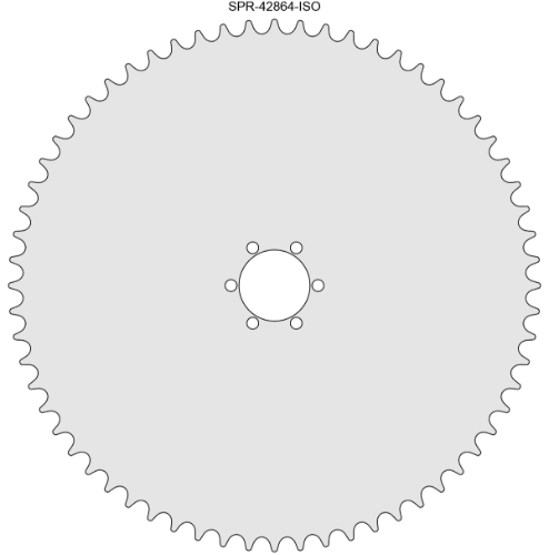 64 Tooth Sprocket for #428 Chain with ISO Mounting Pattern 
