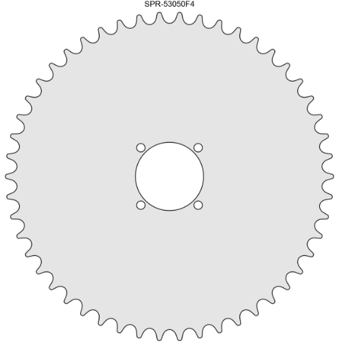 50 Tooth Sprocket for #530 Chain with F4 Mounting Pattern 
