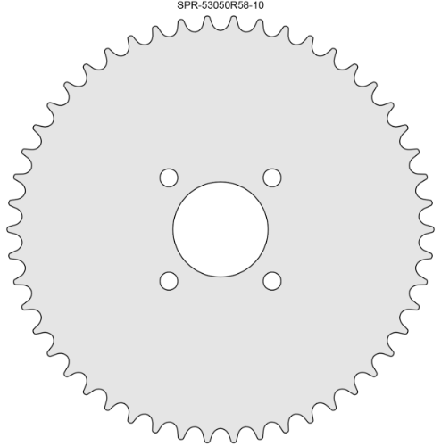 50 Tooth Sprocket for #530 Chain with R58-10 Mounting Pattern 