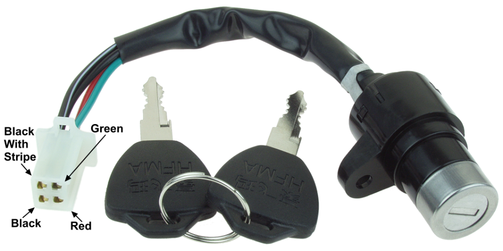 4 Wire 2 Position Key Switch with 2 Keys SWT-33406 