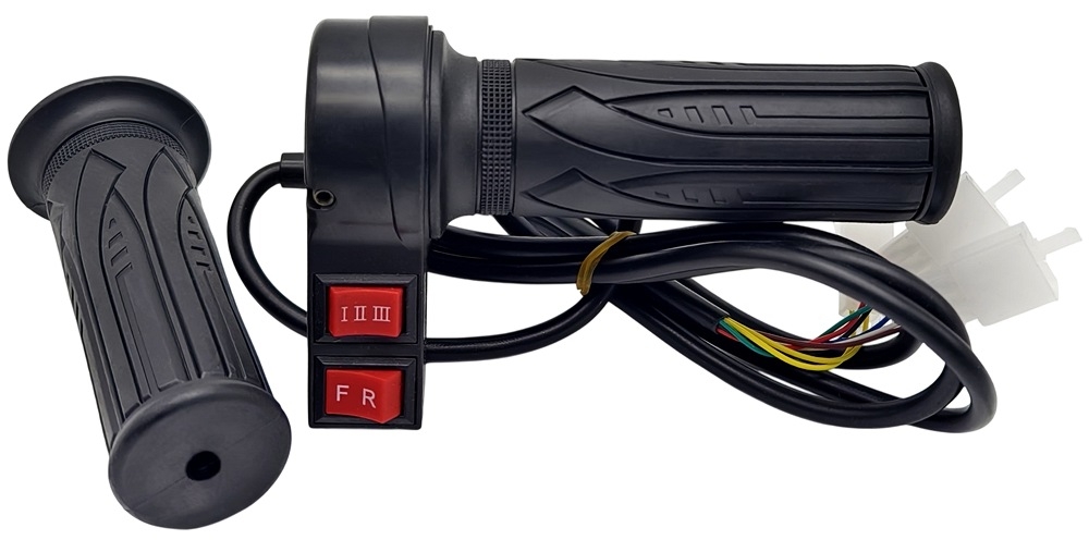 Full Length Twist Throttle with Three Speed and Forward-Reverse Switches and Matching Left Hand Grip 