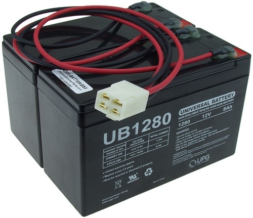 Extended Range Battery Set with Wiring Harness for Razor Version 5-10 and 12 E300 and E325 Electric Scooters 