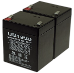 Two Quantity 12 Volt 5 Ah Batteries with 12 Month Warranty (Price Includes $19.60 USPS Priority Mail Flat-Rate Shipping Fee) - BAT-12V5AX2FR