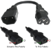 3 Pin House Plug (Multi-Plug) to 3 Pin House Plug (Multi-Plug) Reverse Polarity Battery Charger Adapter - CNX-24517